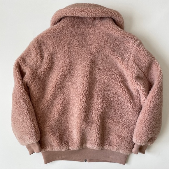 Aritzia Wilfred Free the Teddy Jacket Zip Up Plush Sherpa in Sanders, Size XS - Picture 8 of 16